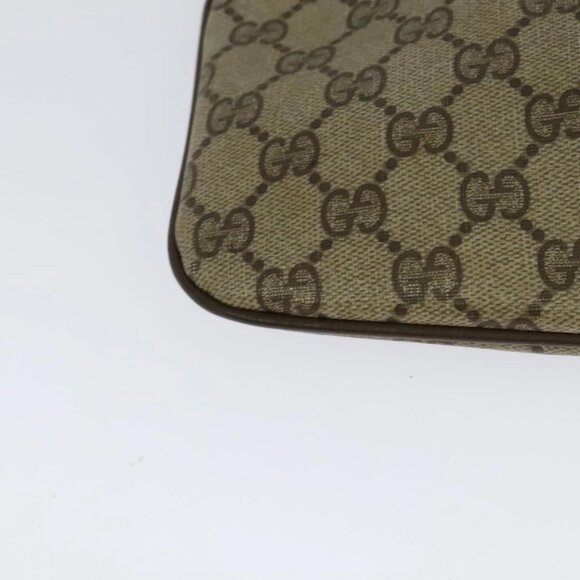 GUCCI GG Supreme Web Sherry Line Shoulder Bag PVC Beige 904 02 047 Auth 128433 - Picture 5 of 16